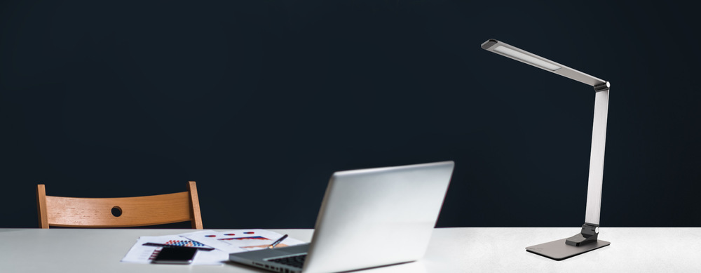 Stolná lampa ETA 4892 90000 stmievateľná, USB port, 9W sivá ETA 489290000
