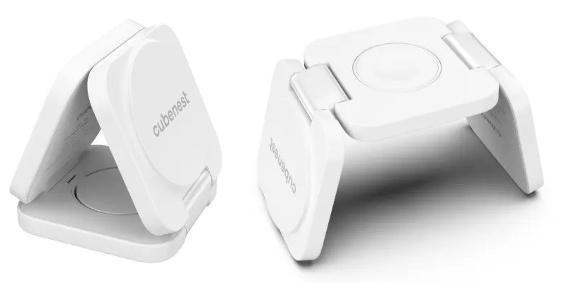 Bezdrôtová nabíjačka Cubenest E310 Pre 3v1 s podporou uchytenia MagSafe biela Bezdrôtová nabíjačka Cubenest E310 Pre 3v1 s podporou uchytenia MagSafe biela