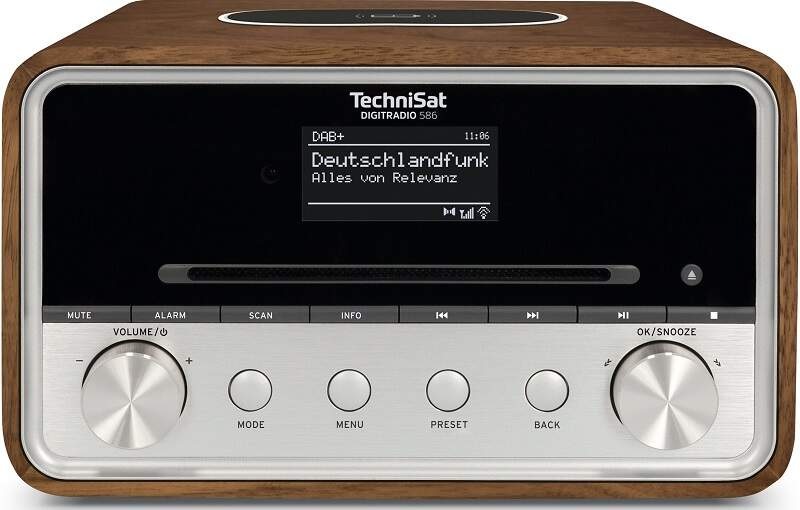 Internetový rádioprijímač s DAB+ Technisat DIGITRADIO 586 strieborný/drevený Internetový rádioprijímač s DAB+ Technisat DIGITRADIO 586 strieborný/drevený