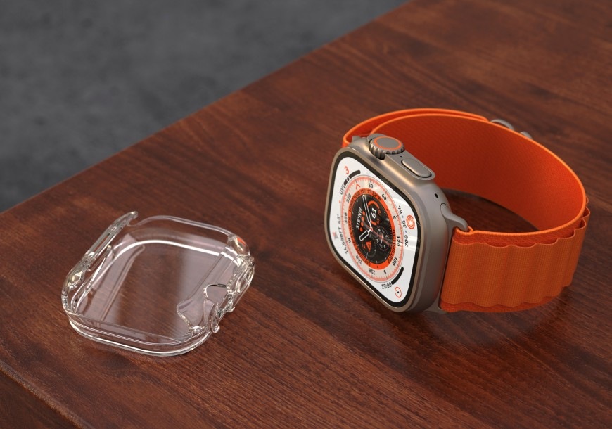 Ochranné puzdro FIXED Pure Watch na Apple Watch Ultra 49mm/Ultra 2 49mm - priehľadné