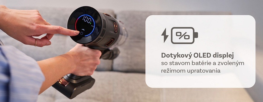 Tyčový vysávač ETA Terier, smart dust senzor
