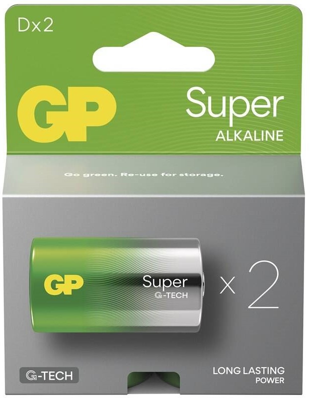 Batéria alkalická GP Super D (LR20), 2 ks