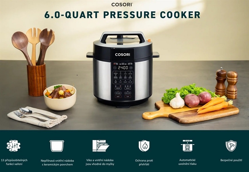 Multifunkčný hrniec COSORI CMC-CO601-SEU čierny Multifunkčný hrniec COSORI CMC-CO601-SEU čierny