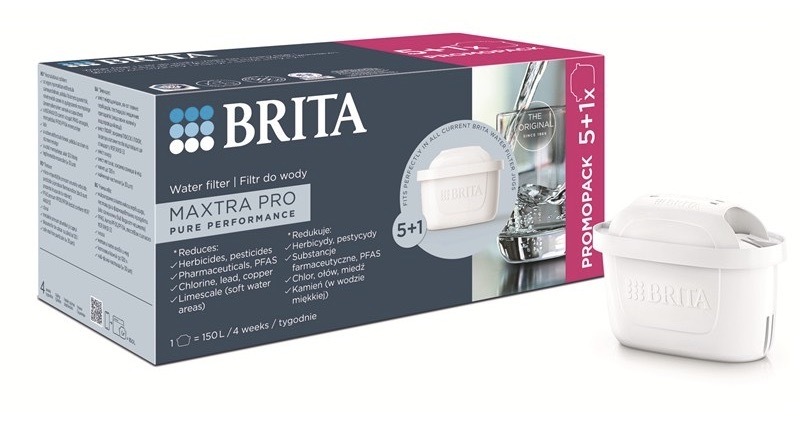 Filtre na vodu Brita pre mäkkú až stredne tvrdú vodu, 6 ks v balení