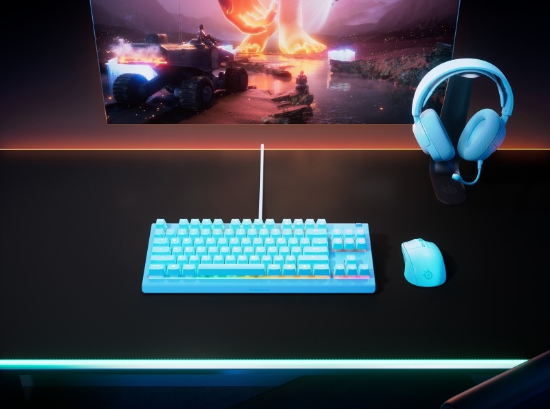 Klávesnica SteelSeries Apex 3 TKL US modrá