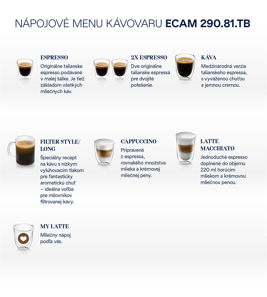 Automatický kávovar De'Longhi Magnifica Evo ECAM 290.81 TB čierny/Titanium