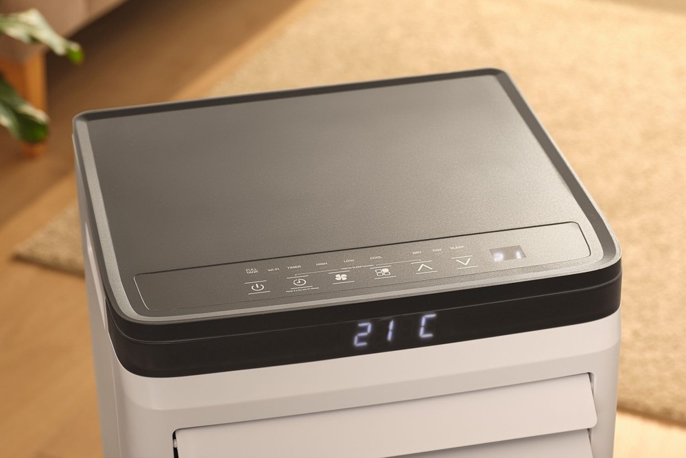 Mobilná klimatizácia Sencor SAC MT1042C Wi-Fi, 10 000 BTU/h biela Mobilná klimatizácia Sencor a dotykový panel s displejom