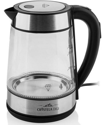 Rýchlovarná kanvica ETA Crystela Digi 715390000 čierna/sklo