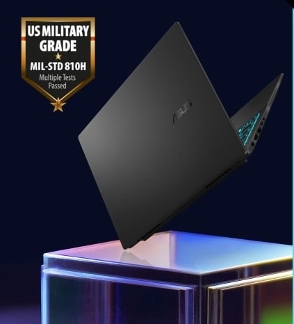Notebook Asus V16 čierny Odolnosť MIL-STD-810H notebooku Asus V16