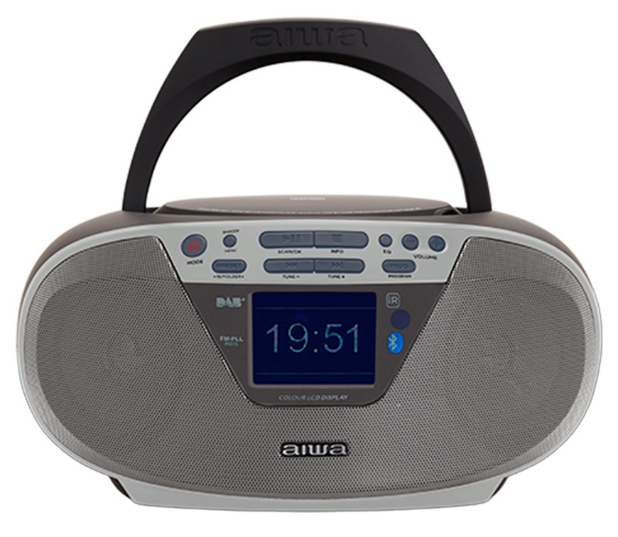 Rádioprijímač DAB+/CD Aiwa BBTU-500DAB v striebornom prevedení