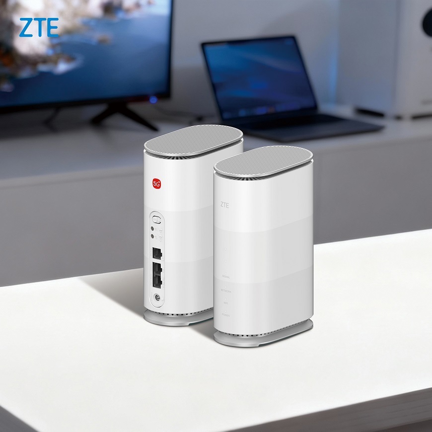 Router ZTE G5 Air 5G CPE biely Lifestylová fotka Routeru ZTE G5 Air 5G CPE v interiréu