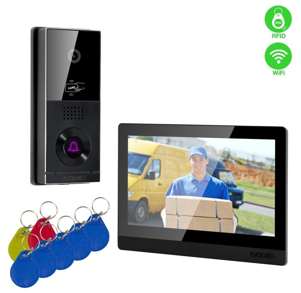 Dverný videotelefón Evolveo DoorPhone AHD10 - čierny