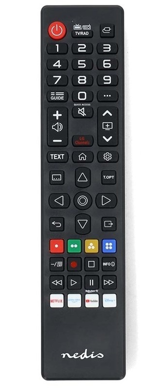 Diaľkový ovládač Nedis kompatibilný so všetkými televízormi LG čierny