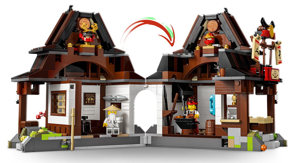 Šesť postáv z rôznych období NINJAGO umožní deťom prehrávať známe scény alebo vymýšľať vlastné príbehy.