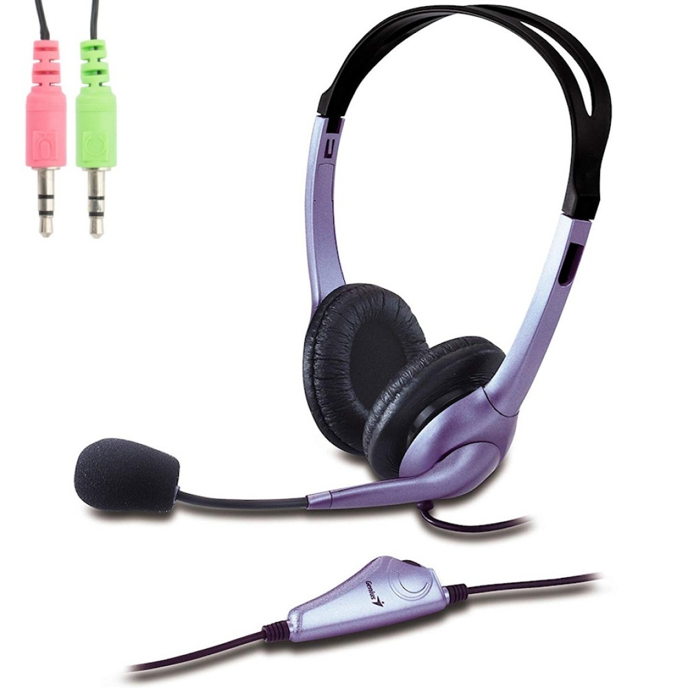 Headset Genius HS-04S, 1x 3,5 mm jack - čierny/strieborný