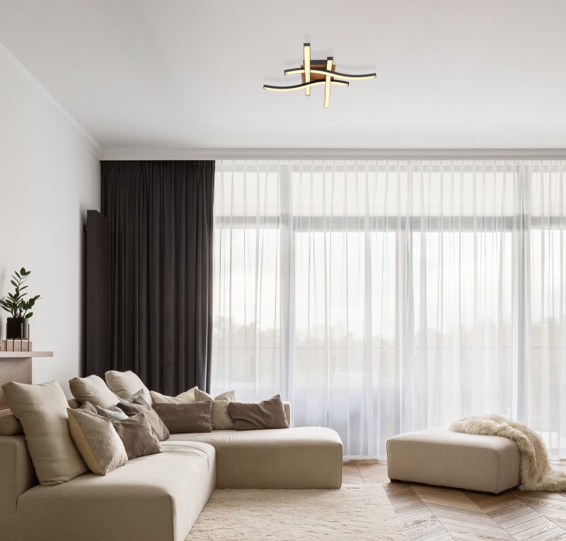 LED stropné svietidlo GLOBO Evita, LED, 20W čierne