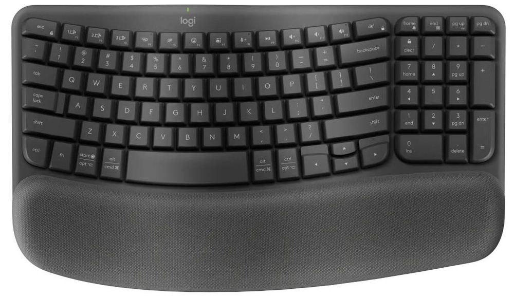 Klávesnica Logitech Wave Keys, CZ/SK layout grafitová farba