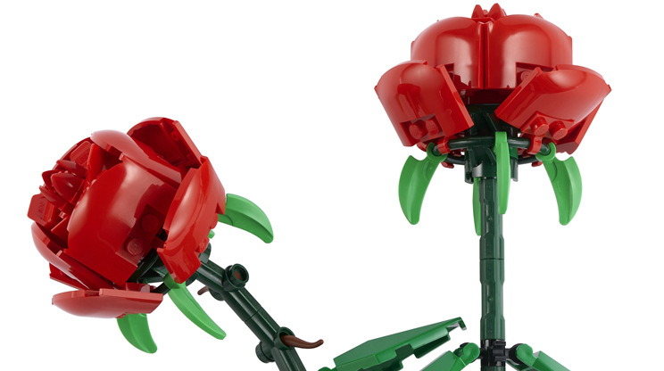 Stavebnica LEGO® Botanicals 40460 Růže Z kociek LEGO postupne vytvoríte dve červené ruže so zelenými listami a nastaviteľnými stonkami.