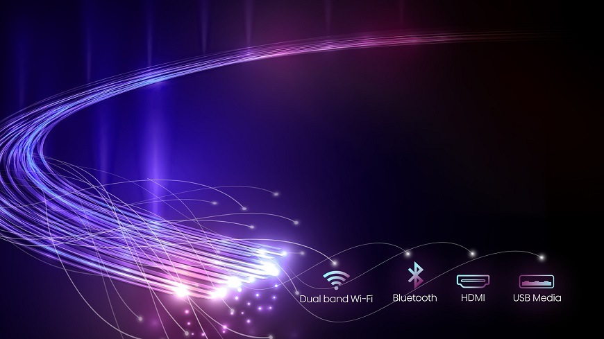 Televízor Hisense EFY55E7KQ, možnosti pripojenia