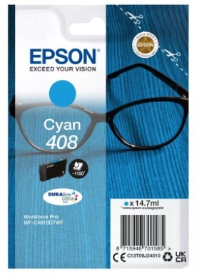 Cartridge Epson 408 DURABrite Ultra, 1100 stran azúrová farba