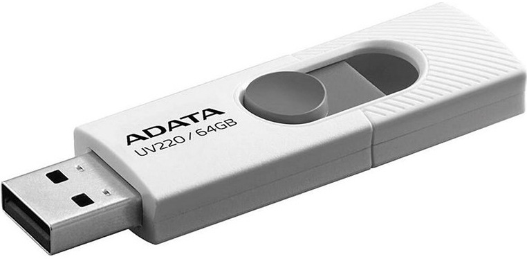 USB flash disk ADATA Dash Drive UV220, šedá/biela farba