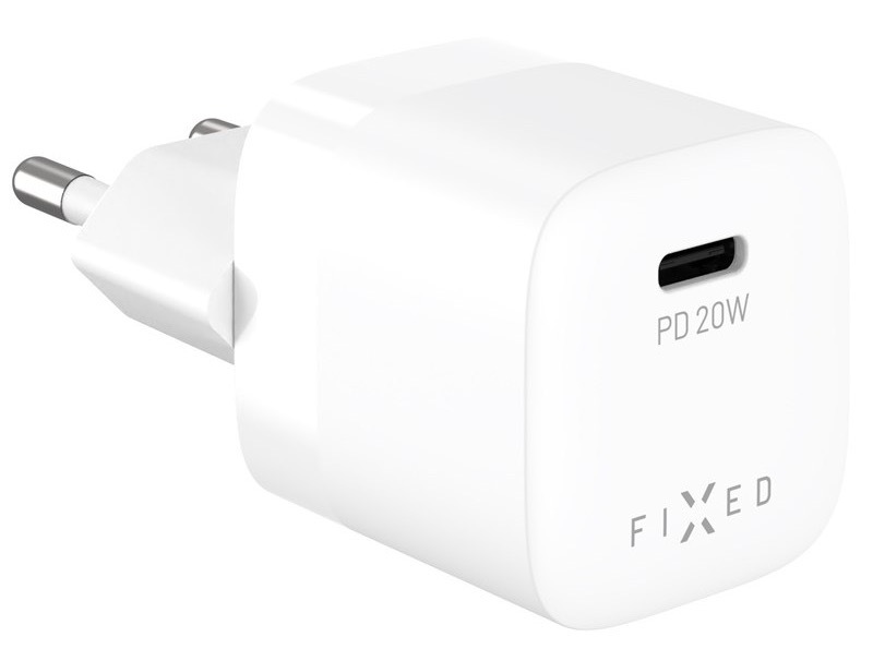 Nabíjačka do siete FIXED Mini, PD 20W, 1xUSB-C biela