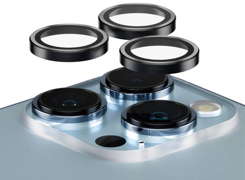 Ochranné sklo šošovky fotoaparátu PanzerGlass HoOps na Apple iPhone 13 Pro/13 Pro Max Ochranné sklo šošovky fotoaparátu PanzerGlass HoOps na Apple iPhone 13 Pro/13 Pro Max