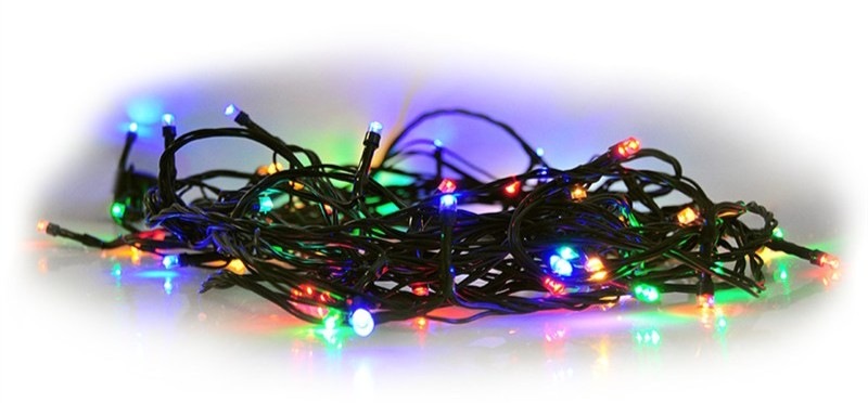 Vianočné osvetlenie Solight reťaz, 300 LED, 30m, prívod 5m, 8 funkcií, časovač, multicolor