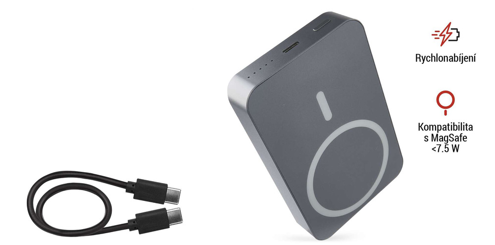 Powerbank EMOS WI 1046, 10 000 mAh, 20 W+Wireless modrý Powerbank EMOS WI 1046, 10 000 mAh, 20 W+Wireless modrý