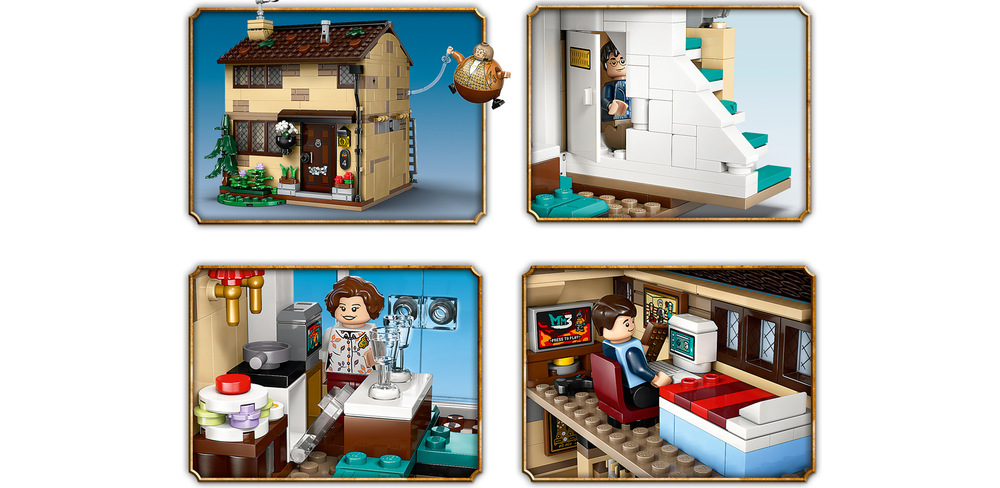 Stavebnica LEGO® Harry Potter™ 76451 Zobí ulice: Návštěva tety Marge Päť minifigúrok LEGO Harry Potter, pes Raťafák a nafúknutá teta Marge umožní prehrávať ikonické scény z filmu.