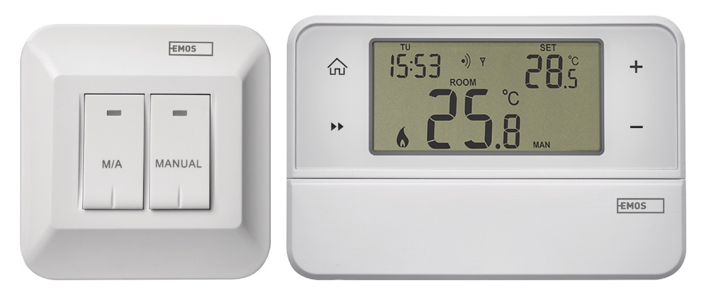 Termostat EMOS izbový, programovateľný, bezdrôtový, OpenTherm, P5616OT Termostat EMOS izbový, programovateľný, bezdrôtový, OpenTherm, P5616OT