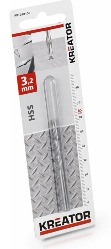 Vrták Kreator KRT010106, 3,2×65 mm Vrták Kreator KRT010106, 3,2×65 mm