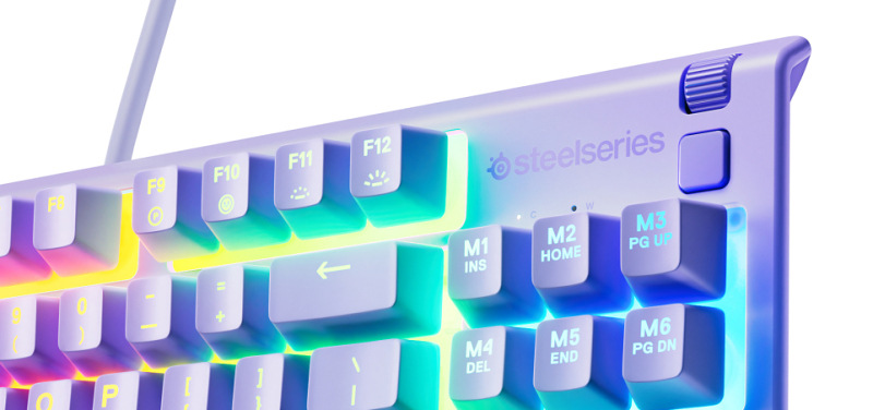Klávesnica SteelSeries Apex 3 TKL US fialová Klávesnica SteelSeries Apex 3 TKL US fialová