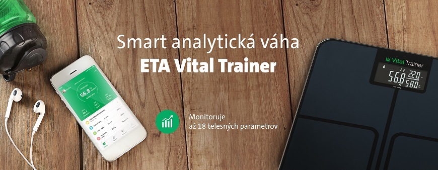 Osobná váha ETA Vital Trainer s aplikáciou 7780 90000 čierna
