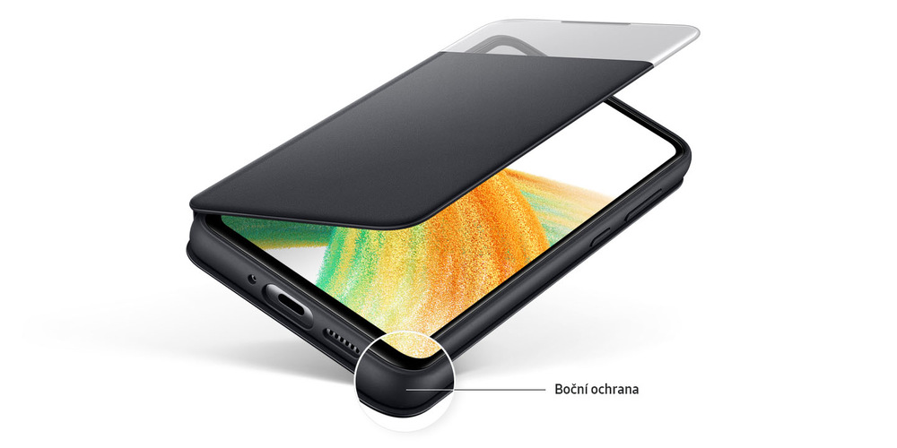 Puzdro na mobil flipové Samsung S View Wallet Cover na Galaxy A33 5G čierne Puzdro na mobil flipové Samsung S View Wallet Cover na Galaxy A33 5G čierne