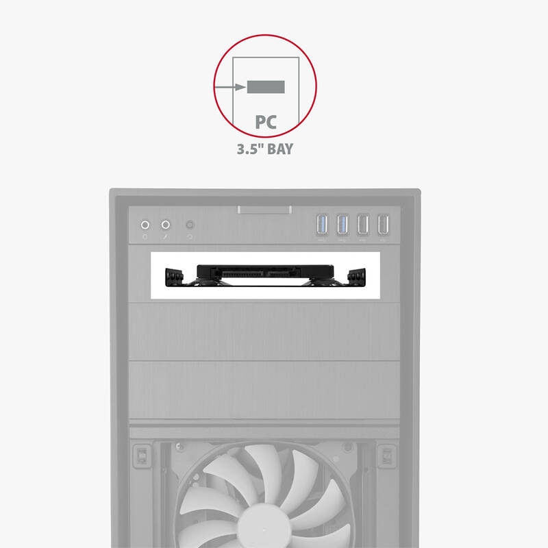 Rámček Axagon kovový, pre 1x 2.5" HDD/SSD do 3.5" pozície čierna Rámček Axagon kovový, pre 1x 2.5" HDD/SSD do 3.5" pozície čierna