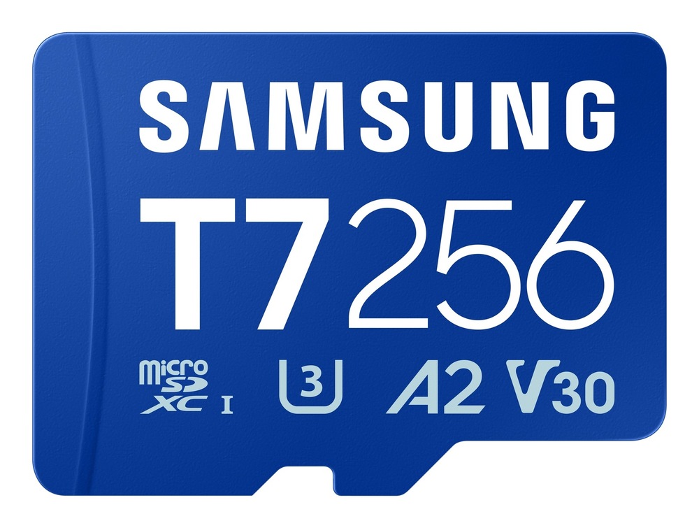 Pamäťová karta Samsung T7 MicroSDXC 256GB UHS-I U3 (170R) modrá Detail pamäťovej karty Samsung T7 256 GB MicroSDXC