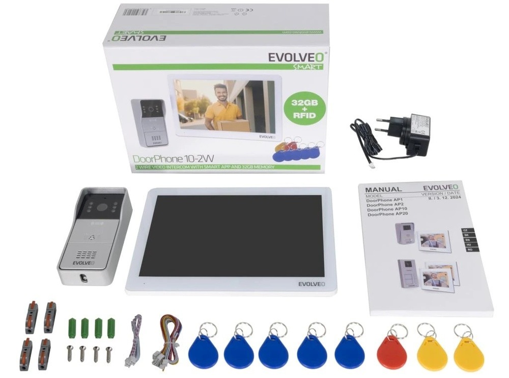 Dverný videotelefón Evolveo DoorPhone 10-2W - biely
