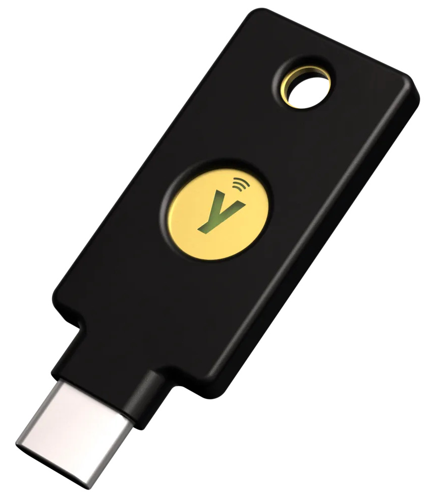 Bezpečnostný token Yubico YubiKey 5 NFC, 2 ks čierny ezpečnostný token Yubico YubiKey 5C NFC s USB-C konektorom a podporou NFC