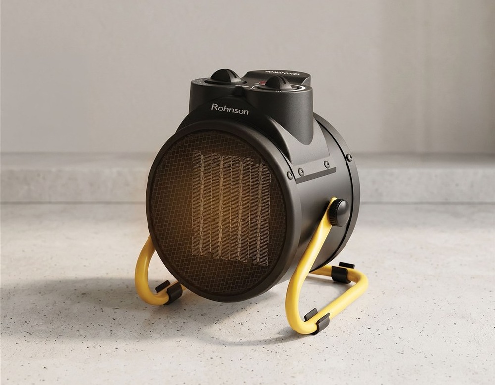 Teplovzdušný ventilátor Rohnson R-8075 čierny/žltý Teplovzdušný ventilátor Rohnson
