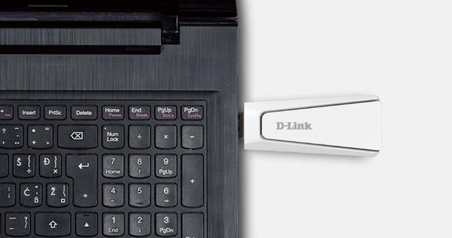 Wi-Fi adaptér D-Link AX18U biely
