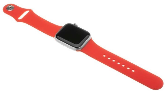 Remienok FIXED Silicone Strap na Apple Watch 42/44/45/49 mm červený