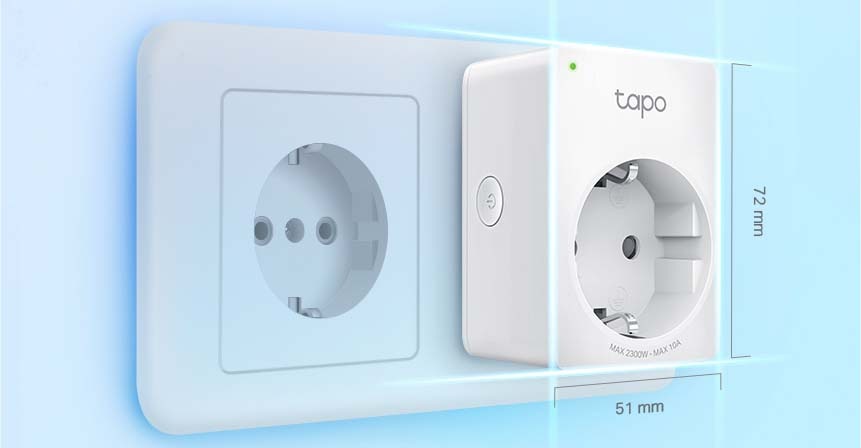 Inteligentná zásuvka TP-Link Tapo P100M, Matter biela Inteligentná zásuvka TP-Link Tapo P100M, Matter biela