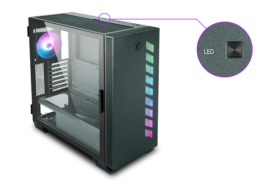 Case MSI MAG VAMPIRIC 300R čierna Case MSI MAG VAMPIRIC 300R čierna