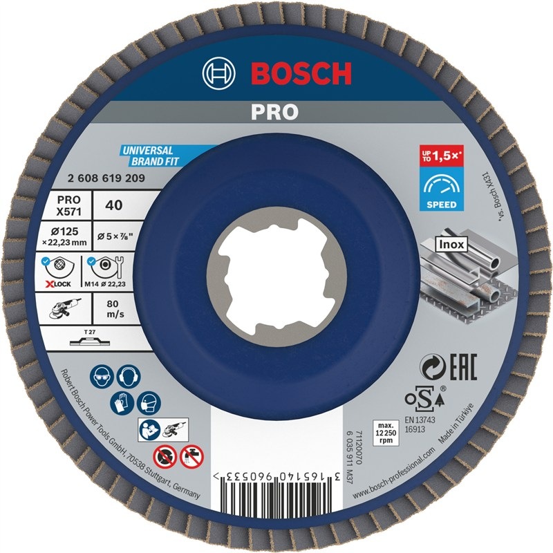 Lamelový brúsny kotúč Bosch PRO, priemer 125 mm