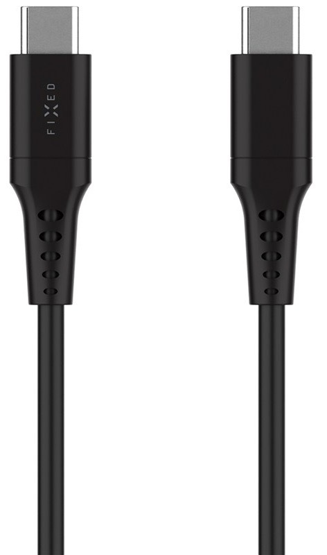 Nabíjací a dátový kábel FIXED s výkonom 60 W, čierna farba