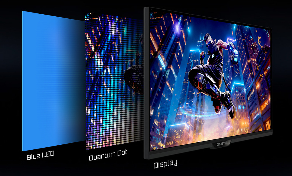 Herný monitor GIGABYTE M27Q2 QD čierny GIGABYTE M27Q2 ponúka technológiu Quantum Dot