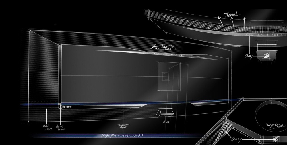 Herný monitor GIGABYTE AORUS CO49DQ čierny Gigabyte AORUS CO49DQ
