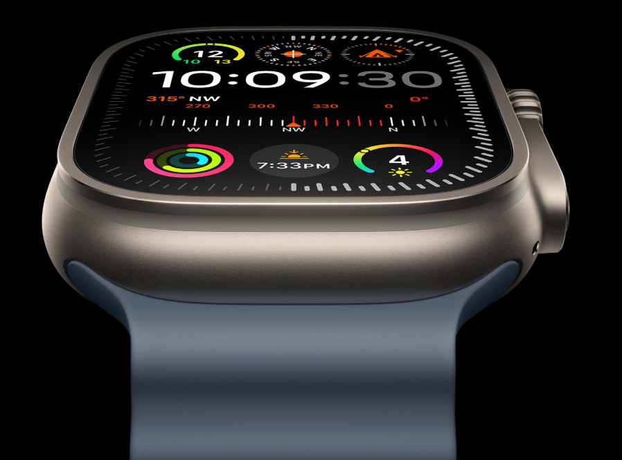Inteligentné hodinky Apple Watch Ultra 3 GPS + Cellular 49mm čierny titán - čierny oceánsky remienok