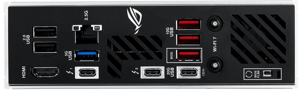 Základná doska Asus ROG Strix Z890-I GAMING WIFI Konektory MB Asus ROG Strix Z890-I